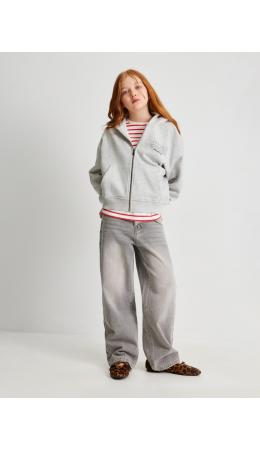 Брюки джинсовые детские для девочек Karla серый