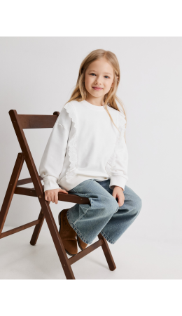 Джемпер детский для девочек Luci молочный