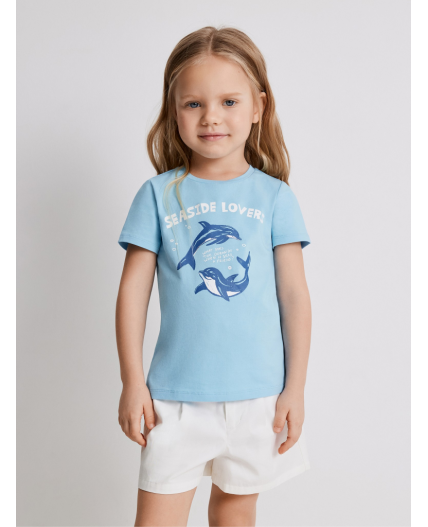 Футболка детская для девочек Pihta голубой