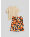Набор детский для мальчиков ((1)футболка и (2)шорты) Aswa бежевый