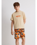 Набор детский для мальчиков ((1)футболка и (2)шорты) Aswa бежевый