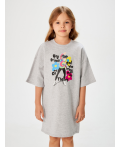 Платье детское для девочек Bird серый меланж