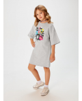 Платье детское для девочек Bird серый меланж