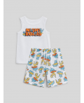 Набор детский для мальчиков ((1)майка и (2)шорты) Hercules молочный принт