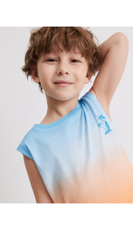 Мaйка детская для мальчиков Hogan голубой принт