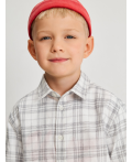Сорочка верхняя детская для мальчиков Klemento серая клетка