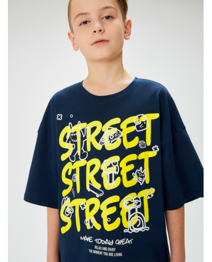 Футболка детская для мальчиков Moric холодный синий