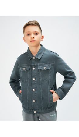 Куртка джинсовая детская для мальчиков Nidoran серый