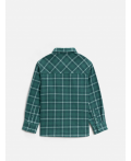 Сорочка верхняя детская для мальчиков Larsen зеленая клетка