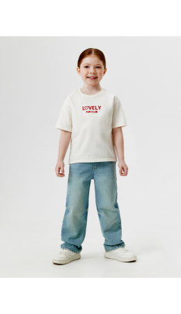 Брюки джинсовые детские для девочек Reiat голубой