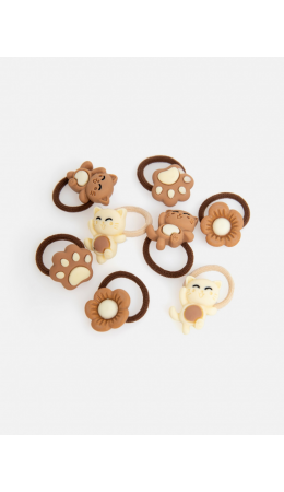 Набор из 8 резинок для волос дет. Carmela цветной