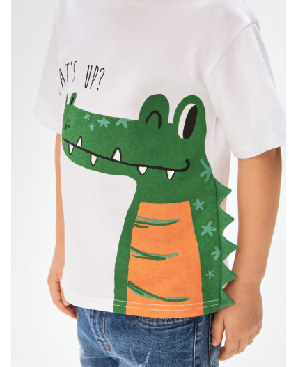 Футболка детская для мальчиков Croco белый