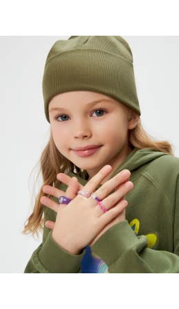 Набор из 4 колец дет. Scully цветной