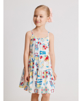 Сарафан детский для девочек Ran белый принт