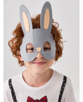 Маска карнавальная детская Bunny серый