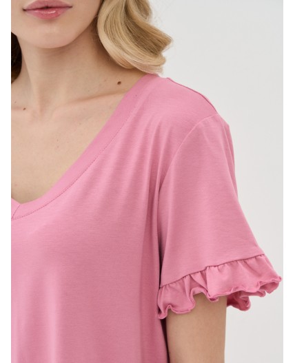Фуфайка (футболка) женская 5231-3729; 0048 пудра розовый
