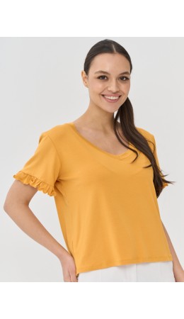 Фуфайка (футболка) женская 5231-3729; 2037 горчица