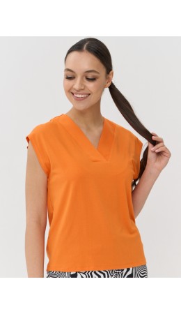 Фуфайка (футболка) женская 5231-3730; 00630 ярко-оранжевый