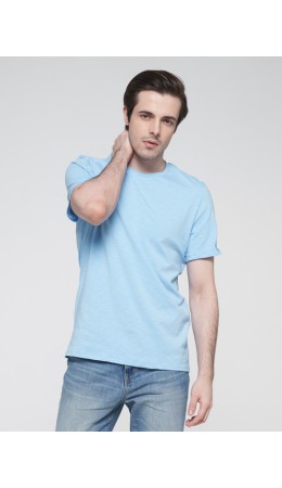 Фуфайка (футболка) мужская 201-13004; ХБ14-4121 голубой