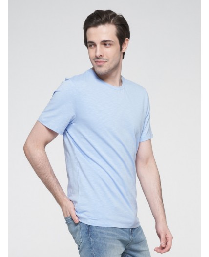 Фуфайка (футболка) мужская 201-13004; ХБ15-3919 небесно-голубой