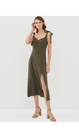 Платье женское 7231-30053; Ш79 тёмная оливка