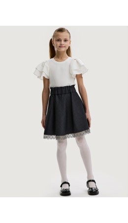 Юбка 19ш20225 серый