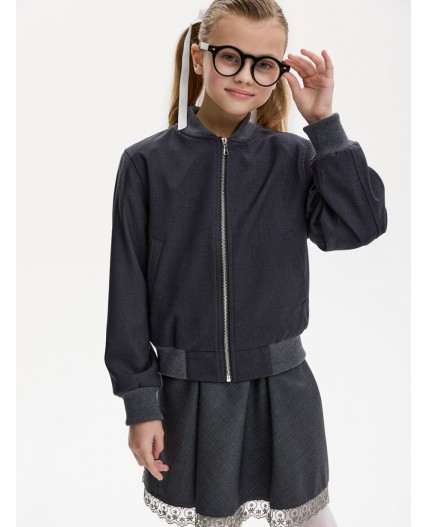 Жакет-бомбер 4ш21025 серый