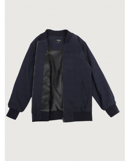 Жакет-бомбер 4ш21025 синяя клетка