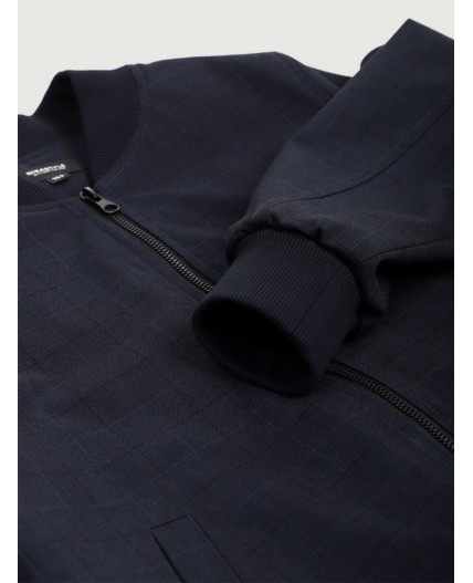 Жакет-бомбер 4ш21025 синяя клетка