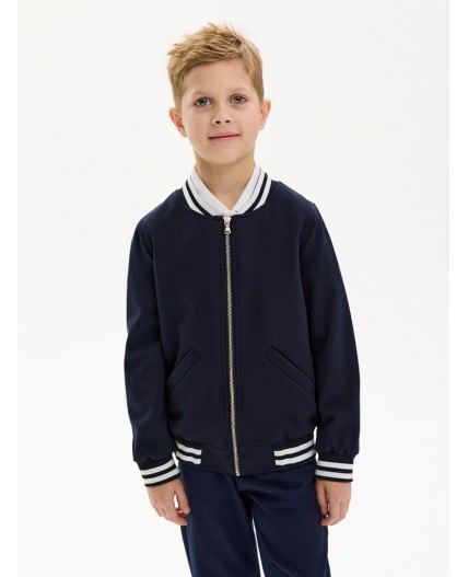 Жакет-бомбер 4ш21025 синий