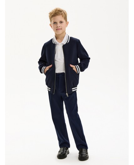 Жакет-бомбер 4ш21025 синий