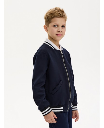 Жакет-бомбер 4ш21025 синий