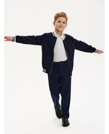 Жакет-бомбер 4ш21025 синий