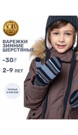 Варежки 14з17025 космос/серый