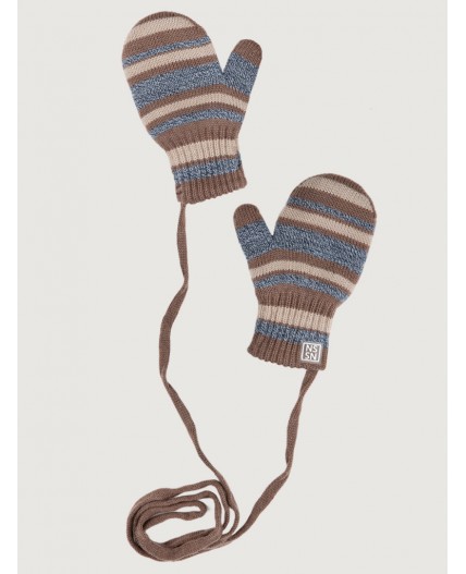 Варежки 14з17025 кофе/серо-голубой