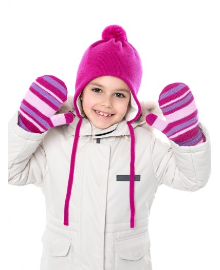 Варежки 14з17025 ягода/фиалка