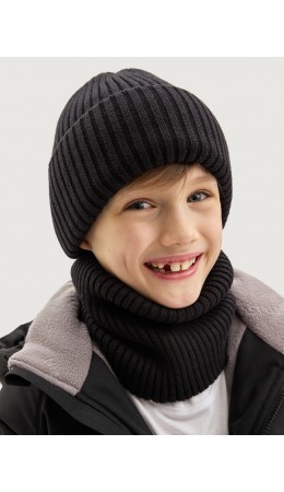 Комплект шапка и снуд 12з16525 черный