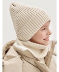 Комплект шапка и снуд 12з17725 молоко
