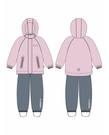 Костюм 7з0225 пудра/серый