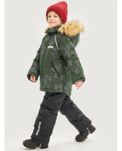 Костюм 7з0725 хаки/черный