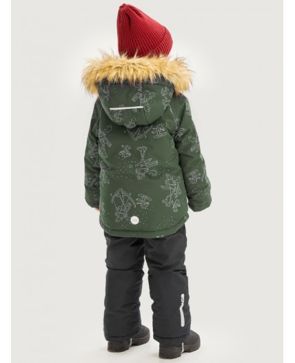 Костюм 7з0725 хаки/черный