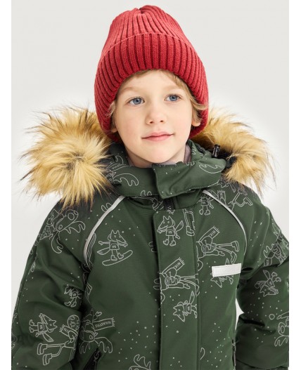 Костюм 7з0725 хаки/черный