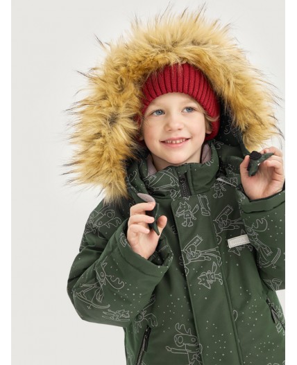 Костюм 7з0725 хаки/черный