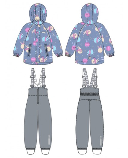 Костюм 7з0225 лаванда/серый