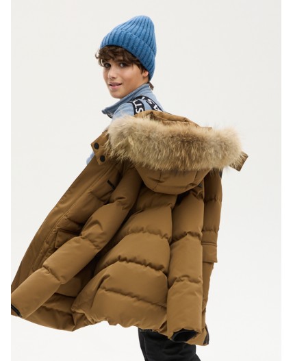 КУРТКА пуховая 4з8124 кэмел