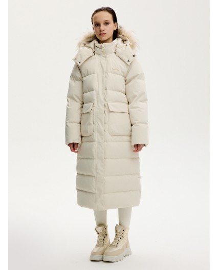 ПАЛЬТО пуховое 6з9424 молоко