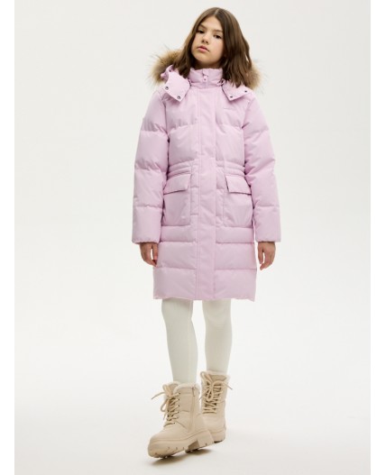 ПАЛЬТО пуховое 6з9224 розовый