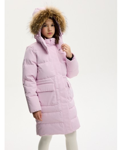 ПАЛЬТО пуховое 6з9224 розовый