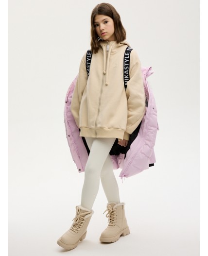 ПАЛЬТО пуховое 6з9224 розовый