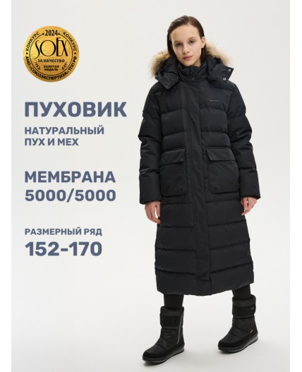 ПАЛЬТО пуховое 6з9424 черный